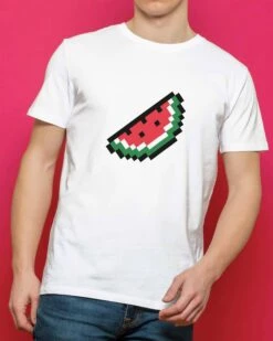 T-shirt Pastèque Pixel -T-shirts Shop t shirt pixel pasteque 1