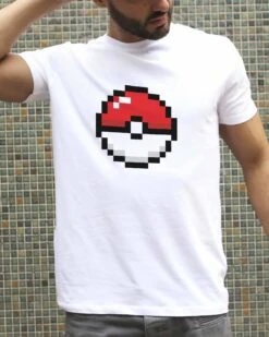 T-shirt Pokeball Pixel -T-shirts Shop t shirt pokeball 1
